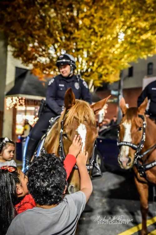 Mounted Patrol at the Concord Tree Lighting 